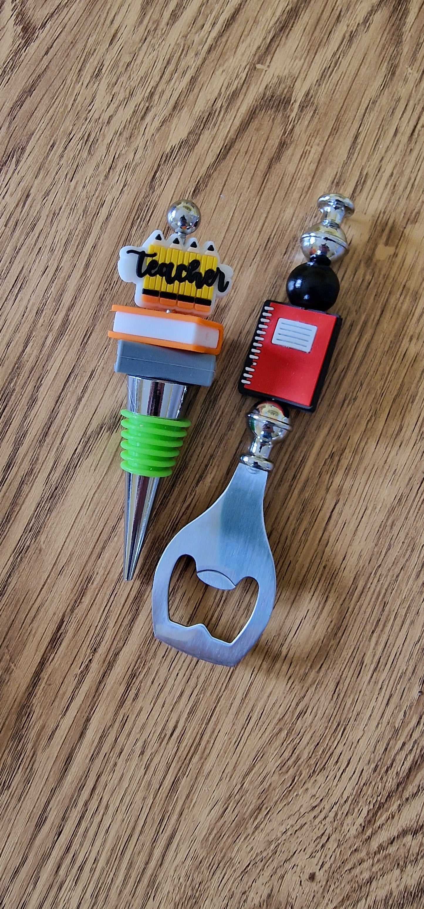 Bead Bottle Opener/Wine Stopper and Cork Screw sets