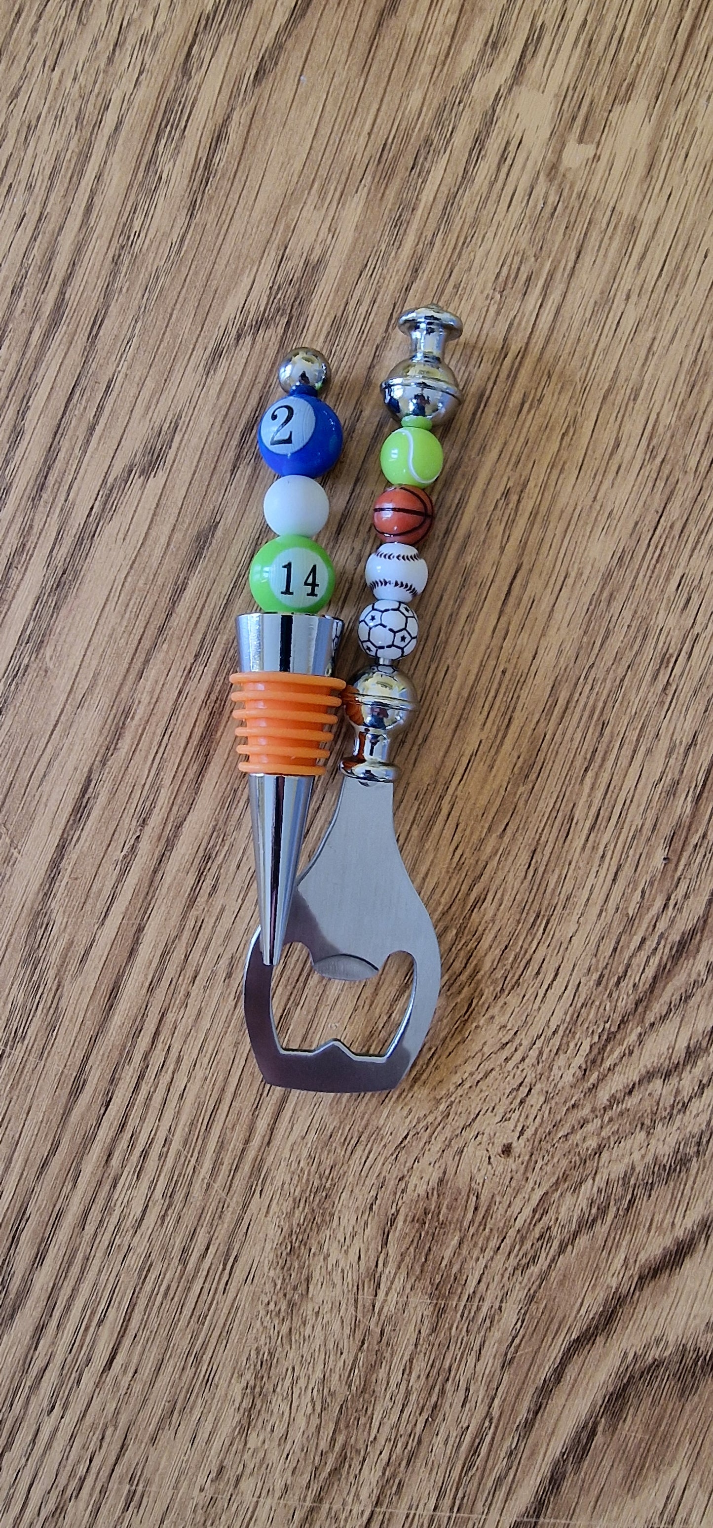 Bead Bottle Opener/Wine Stopper and Cork Screw sets